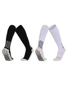 1 Pair Long Football Socks, Knee Protection Sports Socks, All-Season, Non-Slip Design, Professional Football Socks, - Multicolor - View 7