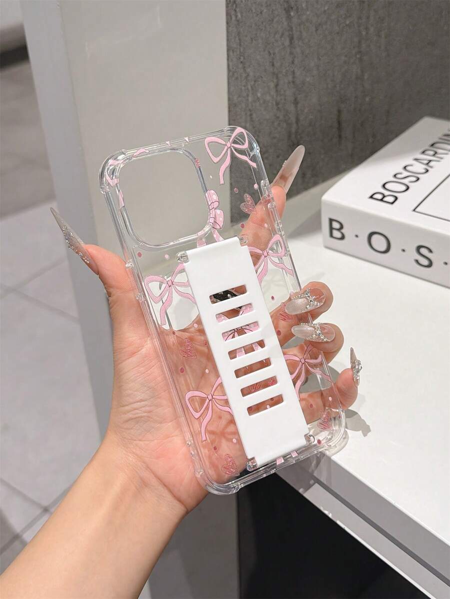 1个透明TPU软壳，带硅胶腕带，UV印刷蝴蝶和爱心图案，防震保护，适用于 7/8/7 Plus/8 Plus/X/XS/XR/XS Max/11/11 Pro/11 Pro Max/12/12 Pro/12 Pro Max/12 Mini/13/13 Pro/13 Pro Max/13 Mini/14/14 Pro/14 Pro Max/14 Plus/15/15 Pro/15 Pro Max/15 Plus - 彩色 - 查看 1