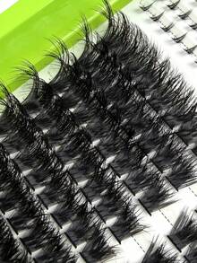 210 Pcs Cluster Lashes DIY Eyelash Extension C Curl Long Individual Lashes Mixed Tray Faux Mink Lash Clusters Extensions Lash Clusters,Lower Lashes, Lightweight Lower Lashes - C - View 6