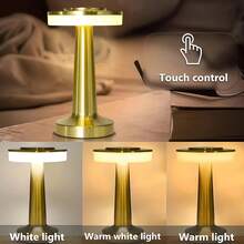 Adjustable Color Temperature Rechargeable LED Desk Lamp, With USB Charging, Button Control, Minimalist Dumbbell Shape, Suitable For Bedroom And Study, Ideal Gift - Multicolor - View 2