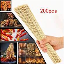 100pcs 11.8 Inch Natural Bamboo Skewers - Ideal For Barbecue, Candied Hawthorn, Crafts And Meatballs - A - View 14