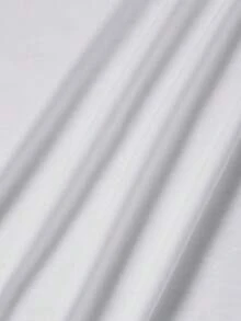 Camiseta Básica Diaria para Mujer, Cuello Redondo, Holgada y Cómoda, Manga Corta - Blanco - Ver 5
