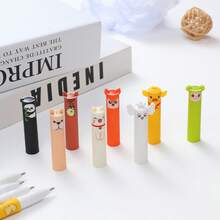 Bộ 8 bút gel có thể xóa, mực nhiệt có thể xóa, mực nhiều màu, thân bút hình động vật hoạt hình, đầu bút 0.5mm, 8 màu mực thay thế, có thể tái sử dụng để giảm thiểu rác thải, khô nhanh, không lem, chịu nhiệt (loại nhiệt), viết được ở nhiệt độ thấp, chống xóa nhầm. - Bộ - Xem 12