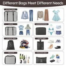 4-Piece Hardside Luggage Set (20/24/28/32 Inch) With 7 Packing Bags, Durable ABS Suitcases With Spinner Wheels,Combination Lock, Lightweight Large Capacity Travel Luggage Set For All Trips, Perfect For Family Vacations, Business Travels, Weekend Getaways, Summer Vacation, Cruise Trips,Back-To-School - 黑棕色 - 查看 4
