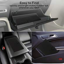 Premium Leather Car Document Holder With Magnetic Closure - Keep Your Registration, Insurance, Driver's License, And Cards Organized In Your Glove Box - Sleek Black Design - Black - View 5
