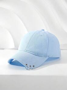 1pc Hoop Chain Accent Baseball Cap, Versatile Hip-Hop Streetwear,Beach,Travel - Multicolor - View 20
