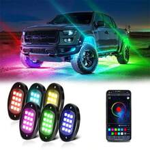 Đèn LED RGB chiếu gầm xe cho xe địa hình, xe tải, thuyền, đồng bộ nhạc, đèn gầm 6 trong 1, mạch LED linh hoạt. - A - Xem 3