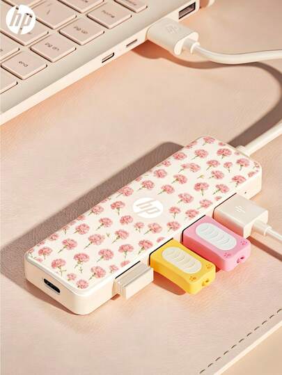  HP 4-In-1 USB C Hub Multi Port Adapter, Mother's Day Gift, Premium Customization, Supports 4K Projection, PD Charging, Suitable For MacBook Laptops, Portable Type-C Docking Station