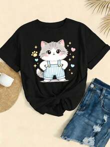 Women T-Shirts - Black - View 2