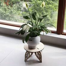 木质叶子造型植物架，坚固耐用的室内植物支架，现代装饰植物架，适合室内植物 - 多色 - 查看 6