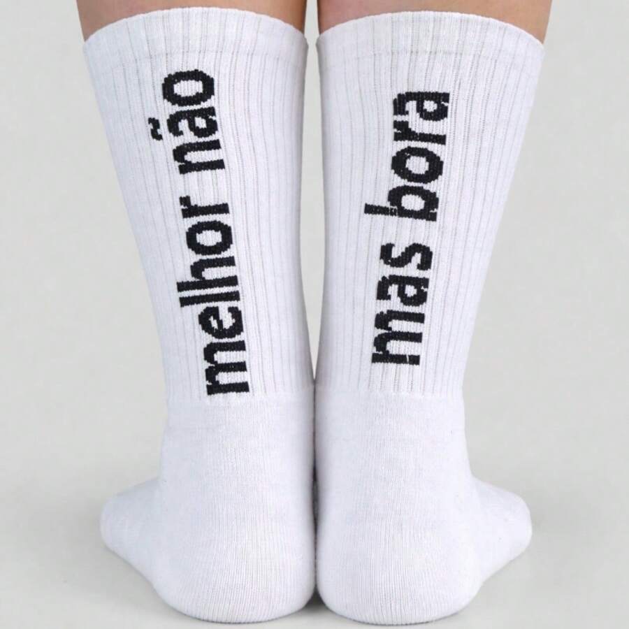 Socks With Phrases, Fun Gift, Unisex, One Size, Cotton, Mid-Calf, IMMEDIATE SHIPPING! - Mejor no, pero vamos a por el BRC. - Ver 1