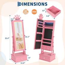Jewelry Cabinet - Light Grey - View 7
