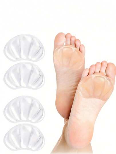 2 Cặp đệm lót chống trượt tự dính bằng silicon cho phần trước bàn chân, miếng lót giày cao gót thoải mái, miếng đệm bảo vệ phần trước bàn chân, miếng lót gel mềm cho giày cao gót nam và nữ