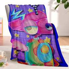 TADC Frog Jax Flannel Throw Blanket, The A-Amazing D-Digital Circus Cartoon Art Design, Soft Cozy Reversible Plush For Couch, Unique Pop Culture Gift For Fans,  Wall Home Decor For Bedroom Living Room - 多色15 - 查看 4