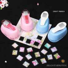 DIY 印章边框打孔器 印章形状工艺打孔器 压花机 圆孔打孔器 齿状打孔器 压花器 - 多色 - 查看 2