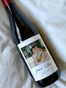 Customizable Photo And Text Wine Bottle Stickers, Providing 4 Sizes Suitable For Different Bottle Types, Personalized Photo Wine Bottles, Personalized Photo And Text Wine Bottle Stickers, Custom Wedding Style Stickers - Multicolor - View 7