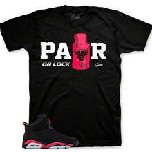 Matching T-Shirts With Retro 6 Infrared Vendor - Pair On Lock Shirt - Shape - View 1