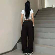 Unforgettable Stylish Premium Wide Leg Sweatpants, Baggy Fashion, Foreign Style - Negro - Ver 5