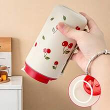 1Pc 350/400ML Portable Plastic Coffee Mug With Nylon Lifting Rope, Sealed Leak Proof Water Cup, Tumbler With Lid, Cold And Heat-Resistant Milk Coffee Cup, Reusable Drinking Cup Drinkware, Dishwasher & Refrigerator & Microwave Allowable, Suitable For Students And Adults Use In Home, School, Dorm, Office, Outdoor Camping, Picnic,Travel, Bakc To School - Multicolor - View 9