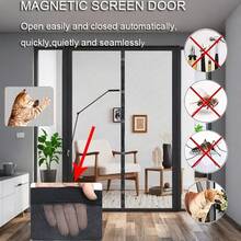 Magnetic Mesh Screen Door, Breathable Anti-Mosquito, Polyester Fiber Easy To Clean, Scratch & Wear Resistant - Mesh - View 4