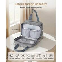 Wearable Breast Pump Bag, Breast Feeding Bag With Ice Pack, Fits For M5/M6, Pumping Accessories & Breastmilk Storage, Portable Pump Carrying Case For Work, Travel & Family Use, Grey - Medium, Light Gray, 20cm - View 4