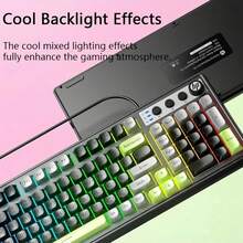 HP Mechanical Feel Wired Keyboard, 26-Key Rollover For Esports-Grade Actuation, High-Rebound Keycaps For Rapid Response, USB Plug-And-Play, Suitable For Both Esports And Business Use, Compatible With Desktops And Laptops. - View 7