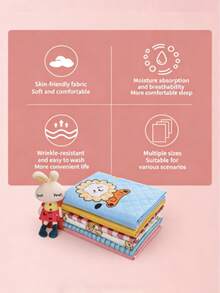 Reusable Leak-Proof Absorbent Baby Diaper Changing Pad | Washable Diaper Mat, 3-Layer Breathable Foldable Portable Comfortable Pad, Soft Absorbent Crib Mattress Protector | Non-Slip Infant Toddler Bed Mat - A - View 5