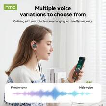 HTC NE81، سماعات أذن لاسلكية جديدة 3 في 1 قابلة للفصل بخطاف أذن، سماعات أذن مفتوحة OWS، تتضمن رؤوس أذن متوافقة، جودة صوت عالية الدقة، خيار هدية مثالي. - مشاهدة 8