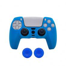 1 pieza Funda protectora de silicona para control de PlayStation 5 + set de 2 piezas de tapas para palancas de mando, antideslizante, antidrop, antipolvo, anti-arañazos, para mejorar la experiencia de juego - Multicolor - Ver 24