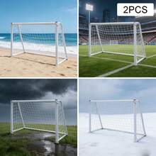 2pcs Football Rebound Net, Graduation/Labor Day Gift, 3-A-Side Football Rebounder Net, Without Goal Frame, Outdoor Football Training Equipment, Adult Size Football Net Set, Including Storage Bag - White - View 3