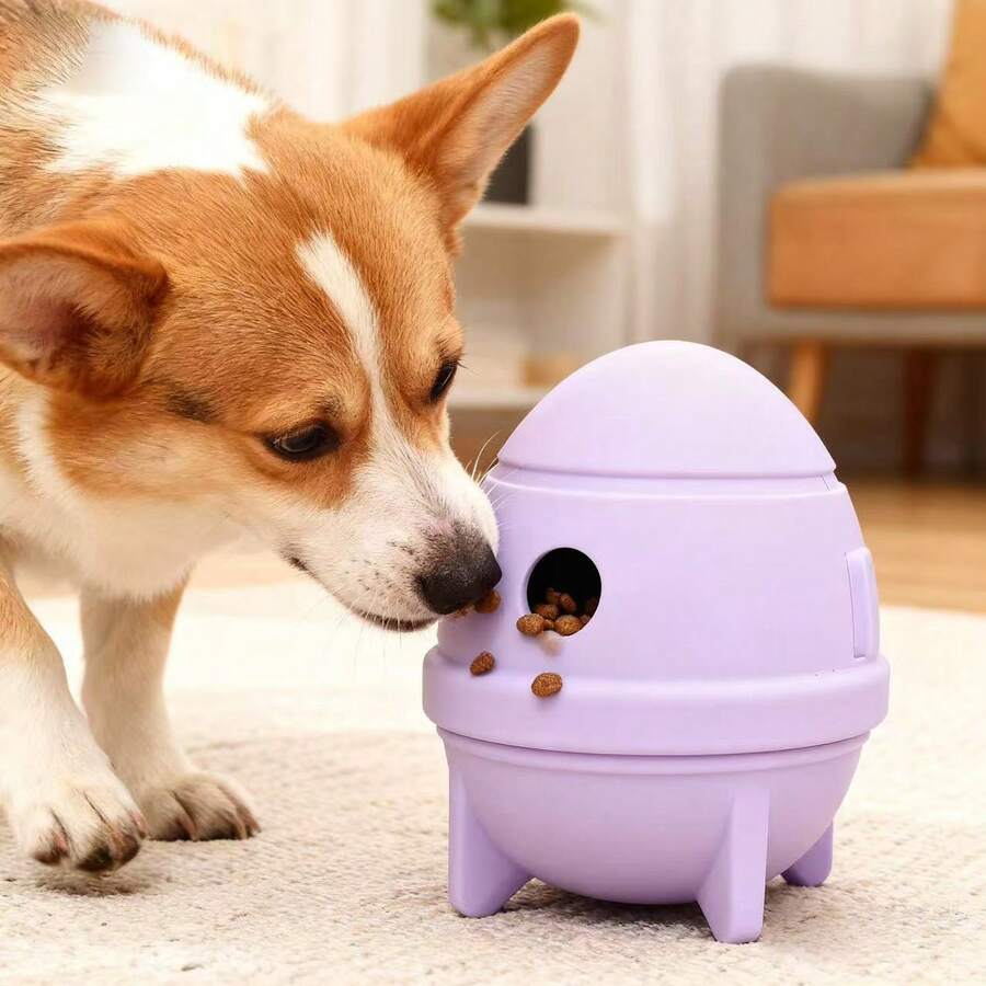 Silicone Pet Slow Feeder Dog Toy, Interactive Puzzle Treat Dispenser, Durable Chew Toy For Dogs - Multicolor - View 1