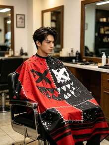 Adjustable Camouflage Waterproof Hairdresser Apron, Anti-Static Haircutting Cape, Essential For Salon, Back To School, Travel - Multicolor - View 4