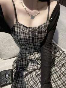 Women Short Dresses - Picture Color - View 8