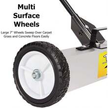 36-Inch Rolling Magnetic Pick-Up Sweeper | 55-LBS Capacity, With Quick Release Latch & Adjustable Long Handle, For Nails Needles Screws Collection - Default - View 4