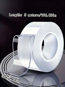 Băng keo nano hai mặt trong suốt, có thể tái sử dụng, độ bám dính cao, chống thấm nước, thích hợp để vệ sinh đồ dùng nhà bếp và phòng tắm. - Nhiều màu - Xem 13
