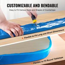 VEVOR Concrete Stamps, 91 X 3 Inch, Concrete Molds Rectangular Polyurethane Stamp Stone Tile Texture Mat, Slate Floor Imprint Seamless Stamp Mat Concrete Texturing Skin For Outdoor Decorative, Blue - 91 X 3 Inches - View 5