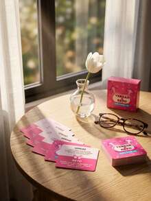 Spanish And English Versions Mini Fun Facts Game Box - "Truth Or Dare", 50 Couples' Interactive Game Questions, Family Entertainment, Suitable For Family And Friends, Ideal For Game Nights, Parties, Wedding Games And Dinner Hosts, Portable Travel Companion Entertainment Set, Pink Box Design Card Game, Perfect Gift For Christmas Or Halloween, Suitable As A Gift For Couples Or Newlyweds - Rose Red - View 6