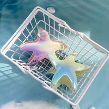 Dopamine Aurora Gradient-Colored Ocean Sea Star Grasping And Holding A Girl, Summer Gentle Atmosphere, Fake Gentle And Romantic Updo, Hair Claw, Daily Photo-Taking, Half-Up Hairstyle, Female Hair Accessory Hair Clip - Multicolor - View 3