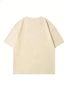 2026 Para Mujer Cotton T-shirt Casual Calidad  Camiseta Oversize Talla Grande Mujer con Estampado de Corazones y Leopardo - Ropa Casual Chic para Mujeres Camiseta Básica Unisex - Albaricoque - Ver 3