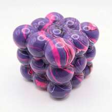 5cm Nee Doh Flow Pattern Cube Malt Syrup Ultra-Thin Squishy - Cube Stress Relief Toy, Sticky Slow-Rebound Pressure Reducing Gadget, Creative Desk Soothing Gift - Festival Gift, Creative Surprise, Perfect Present - Multicolor - View 12