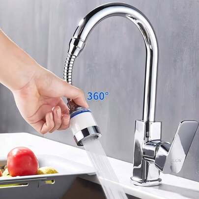 Faucet With Replaceable Filter, Splash-Proof Faucet Head With Filter, Rotatable Faucet Filter Extender, Home Bathroom Water Filtration System