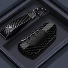 ABS Carbon Car Key Case Cover Shell Fob For VW Golf 8 MK8 ID-4 ID-6 For Octavia A8 For Seat Leon FR MK4 - A - View 1
