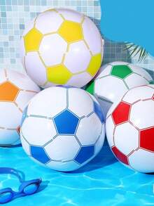 1pc Inflatable Beach Soccer/Beach Ball/Swimming Pool Decor PVC Inflatable Advertising Ball, World Cup, Inflatable Water Soccer, Suitable For Beach Or Swimming Pool Party Decoration, Outdoor Water Game Activity Ball - A - View 1