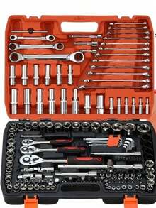 Automotive Repair Tool Set, Socket Wrench Ratchet Spanner, Multi-Function Toolbox Combination For Car Maintenance And Repair - Multi-piece Set - View 1