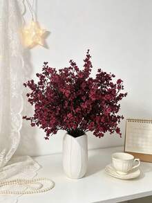3/6 Peças Decoração de Casamento Artificial Respiração de Bebê, Decoração Interna de Planta Artificial, Decoração de Outono, Encher Vaso Central, Adequado para Sala de Jantar, Quarto, Banheiro, Dia dos Namorados, Ano Novo, Jardim Externo, Adereços de Fotografia, Florais de Peitoril, Presente do Dia dos Namorados - Vinho - Visão 6