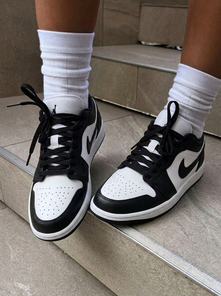 Zapatillas de baloncesto WMNS AIR JORDAN 1 LOW de lona impermeable y antideslizante, color blanco/negro, DC0774-101 - Blanco/Negro y Blanco - Ver 1