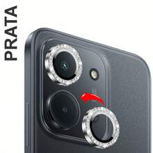 Camera Lens Protector Kit With Rhinestones For Xiaomi Poco C85 - Plateado - Ver 2