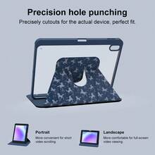 1 chiếc ốp lưng bảo vệ toàn thân xoay 360° phù hợp cho iPad thế hệ thứ 10/11, Air 6/7/A16, chống sốc. - Xanh đậm - Xem 8