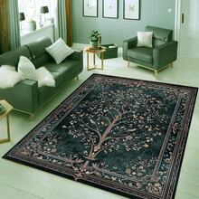 Gothic Floral Mandala Dark Area Rug, Boho Gothic Living Room Area Decor, 32*20inch /84*60inch,Perfect Choice For Gift ,Stylish And High-Quality Rugs, Perfect For  Decorations And GiftsHome Decor, The Best Choice For Gothic-Style Birthday Gifts - 黑色 - 查看 6