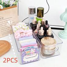 1/2个装多功能透明茶包和调料收纳盒 - 节省空间的台面整理架，厨房必备品 - 透明 - 查看 8